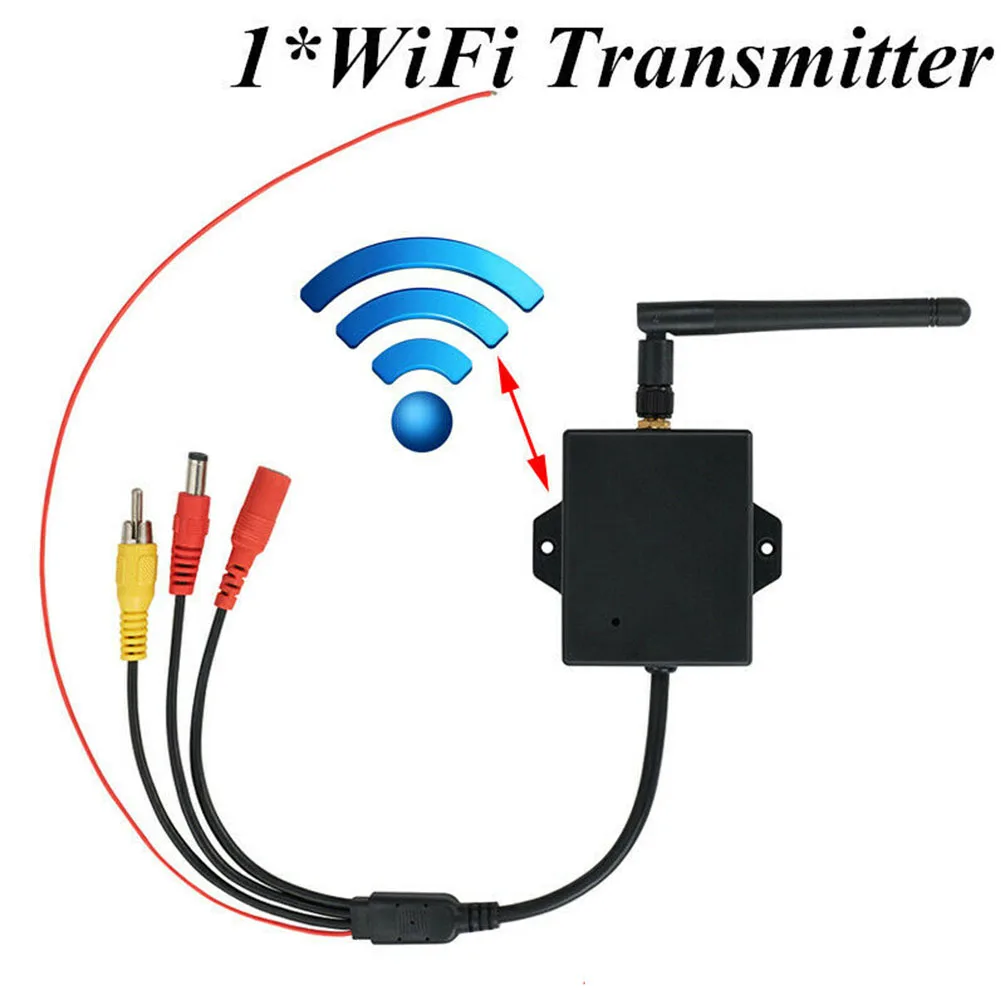 Передатчик универсальный с антенной черный парковочный сигнал система кабель AV к WiFi Автомобильная беспроводная камера заднего вида Модуль заднего вида