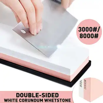 

Professional Knife Sharpener 3000/8000 Grit Double-sided Sharpening Silicone Base Home Kitchen Grinding Stone Tools