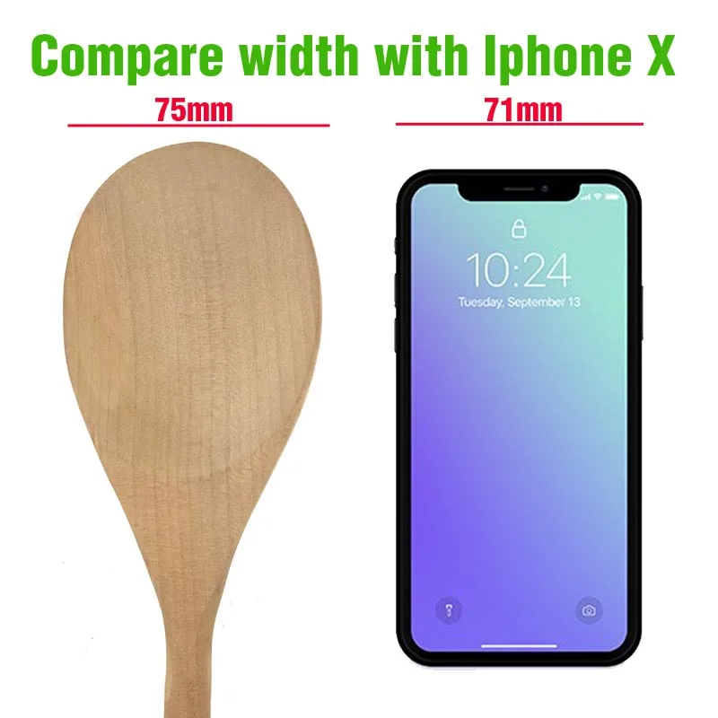Solid Wood Spoon Extra Large Big Spoon Ladle for Deep Pot Kitchen Tool Wooden Utensil Natural Beech Cuisine Utensils