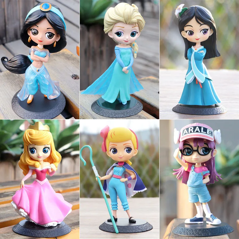 Q Posket Принцесса большие глаза Mulan Ariel Arale Belle Белоснежка Эльза Анна Золушка София