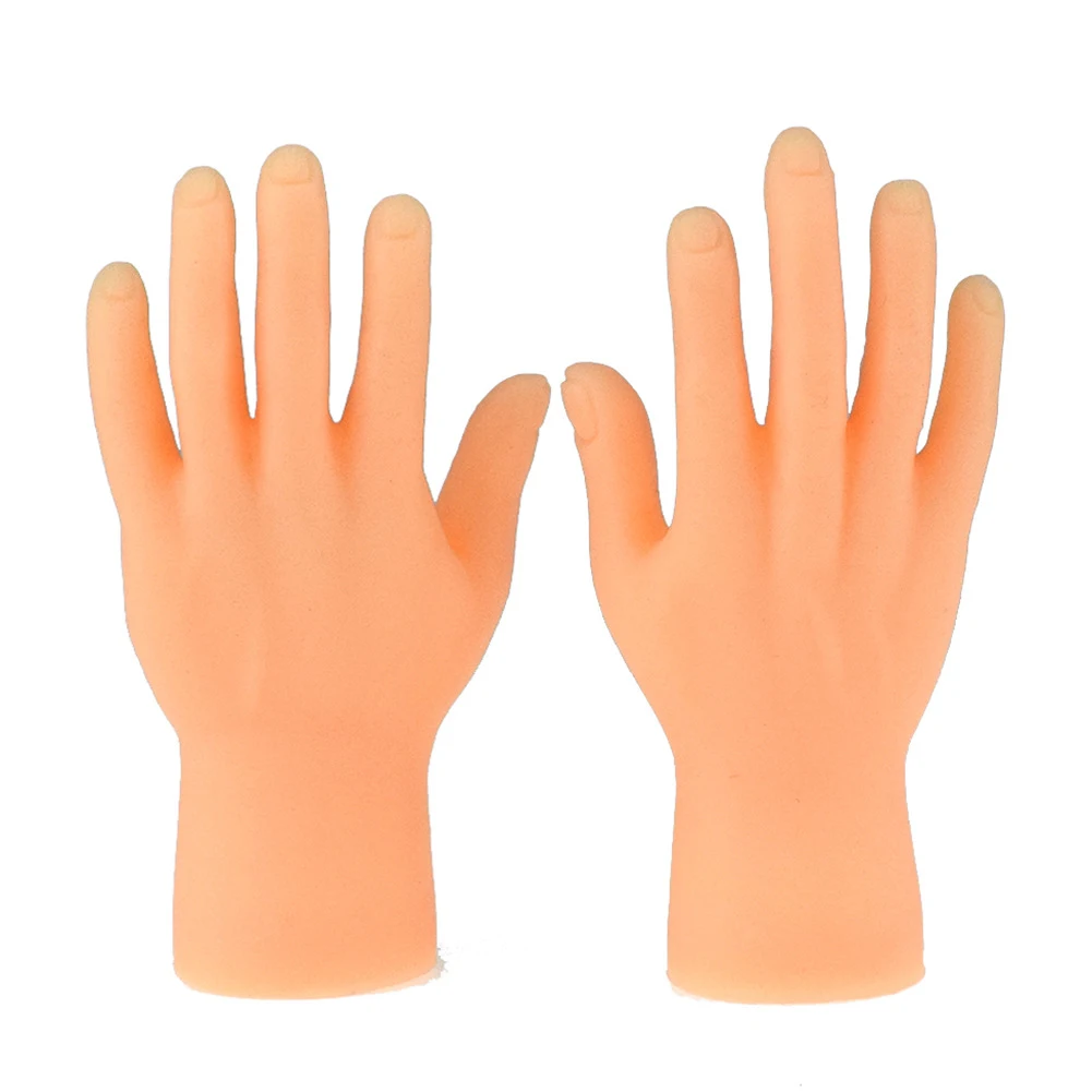 2Pcs Funny Simulation Left Right Mini Hands Finger Sleeve Puppets Toy 