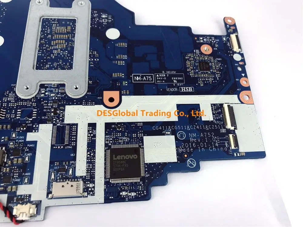 price reduction  For LENOVO IDEAPAD 310-15ISK Laptop Motherboard CG411 CG511 CZ411 CZ511 NM-A752 I3-6100U Mainboard 