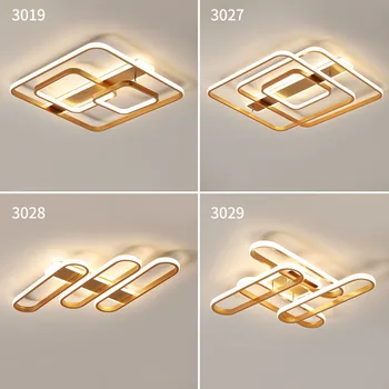 

Golden modern creative LED ceiling chandelier for living room bedroom study balcony personality art chandelier fixture 110-220V