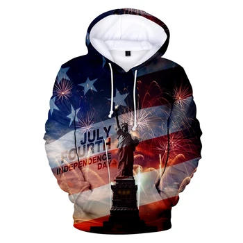 

Casual American Independence Day Hot New 3D Hoodies kids Children Men women 3D boys girls 3D Hooded pullovers Sweatshirts tops