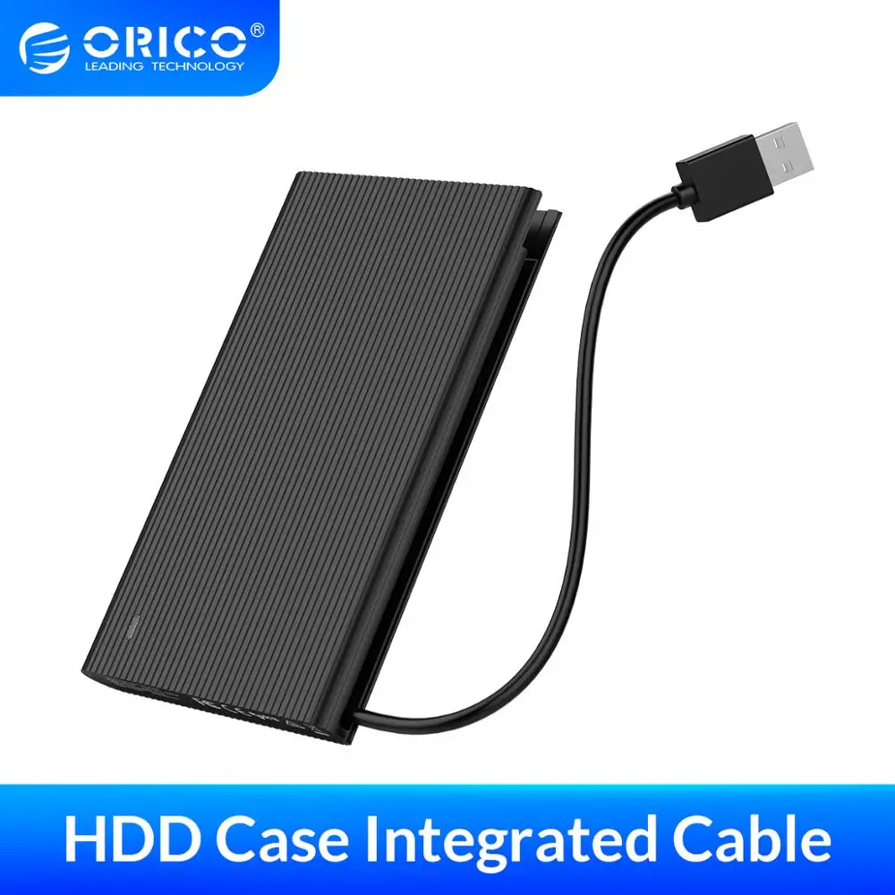 Чехол ORICO для HDD 2 5 SATA к USB 3 0 чехол HD со встроенным кабелем передачи данных