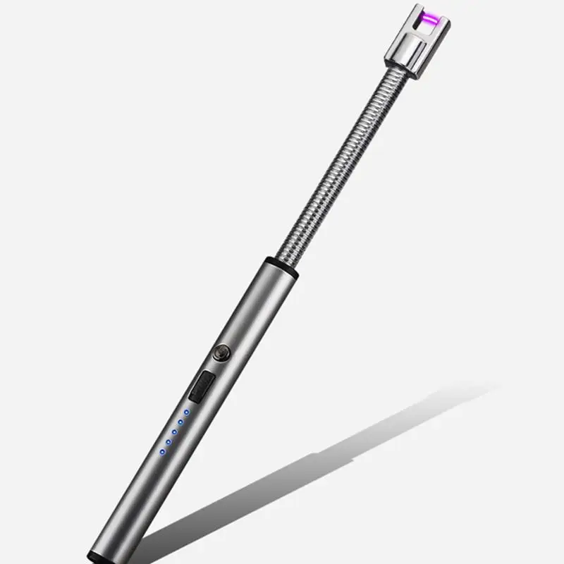 360 Degree Rotation Pulse Arc Lighter Kitchen and BBQ Electronic Lighters Rechargeable USB Portable Windproof Lighter