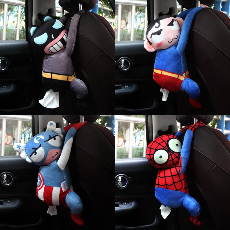 

Car Tissue Storage Box Auto Cartoon Multi-function Tissue Bag Hanging Paper Tray Carton Box Seat Back Paper Towel Storage Box