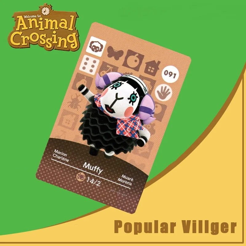 

091 Muffy Amiibo Card Animal Crossing Series Animal Crossing New Horizons Amiibo Card Work for Ns Switch Games Nfc Card
