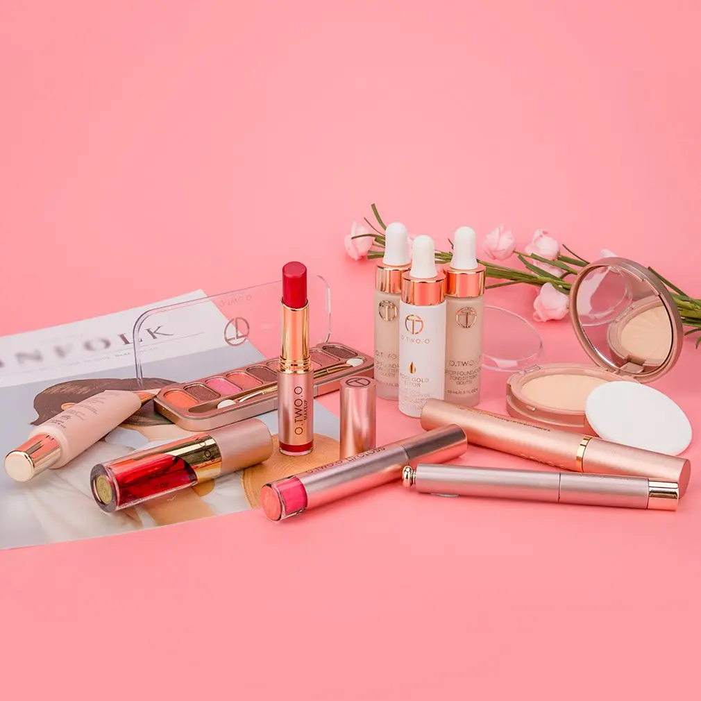 11PCS Lady Travel Makeup Set Makeup Cosmetics Rose Gold Gift Box Set HC01 Fashion Colorful Cosmetic Set LS06