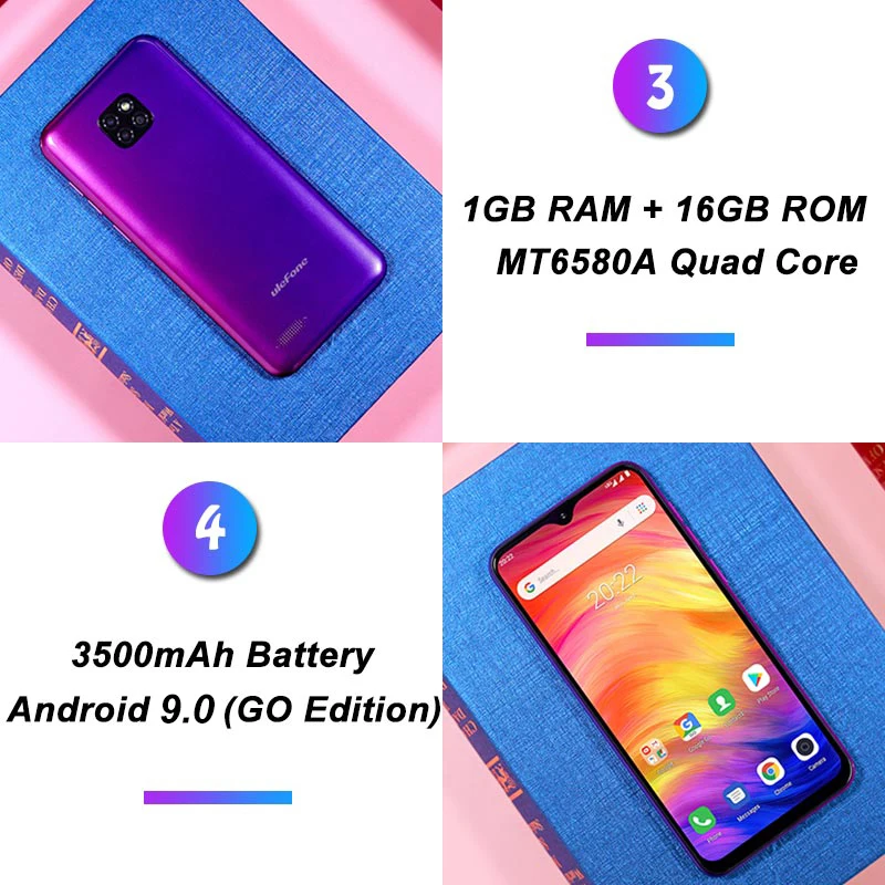Ulefone Note 7 смартфон с 6 1 дюймовым дисплеем четырёхъядерным процессором 19:9 ОЗУ 16 ГБ