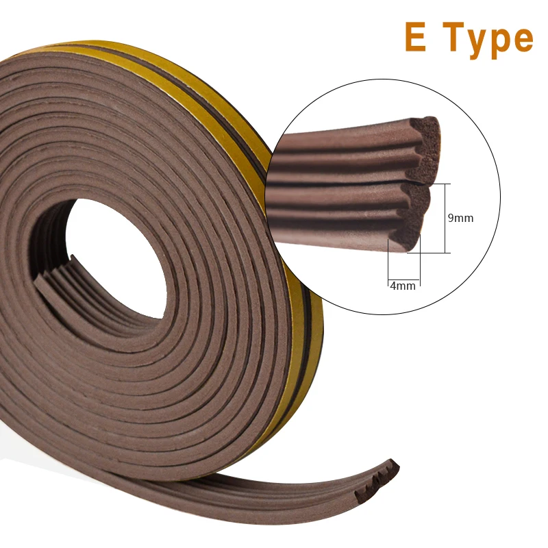 

1meters E type Door and Windows seal strip Sound insulation Windows seal strip niose insulation dustproof weatherproof good seal