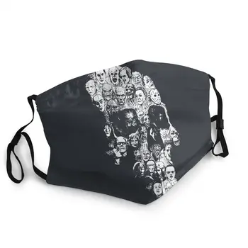 

Movie Horror Skull Unisex Reusable Mouth Face Mask Printed Dustproof Protection Cover Respirator Mouth Muffle