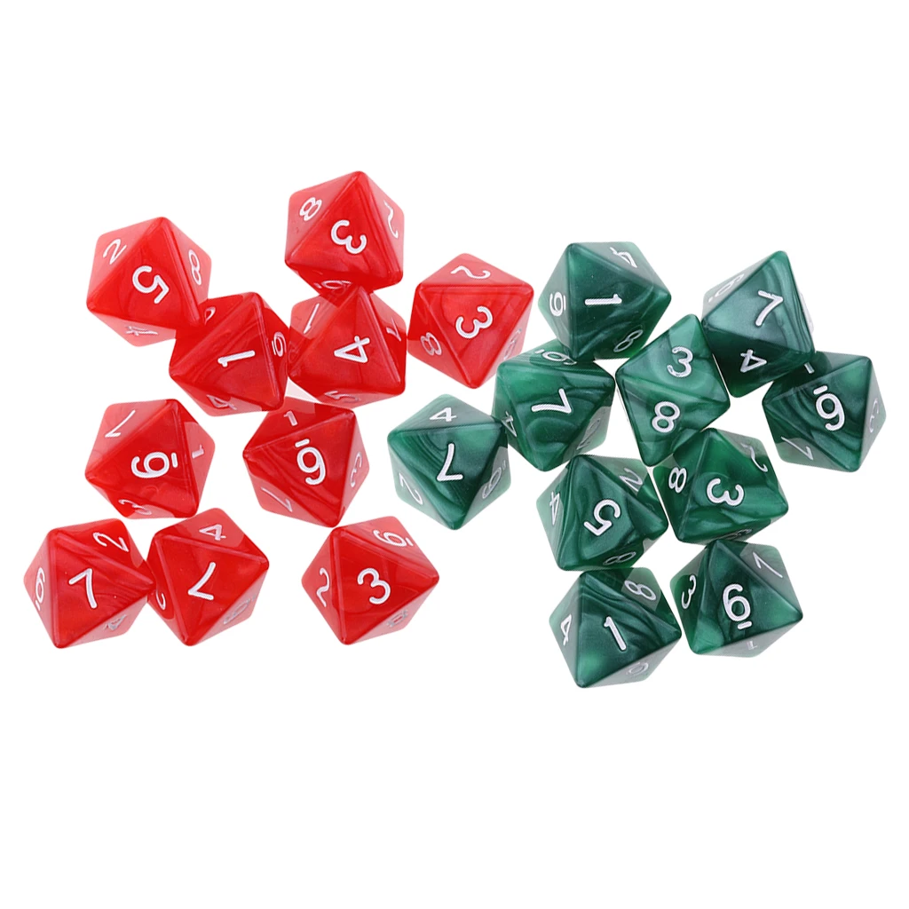 20 шт 8-сторонние кубики D8 многогранные кубики для D& D Подземелья и Драконы игры