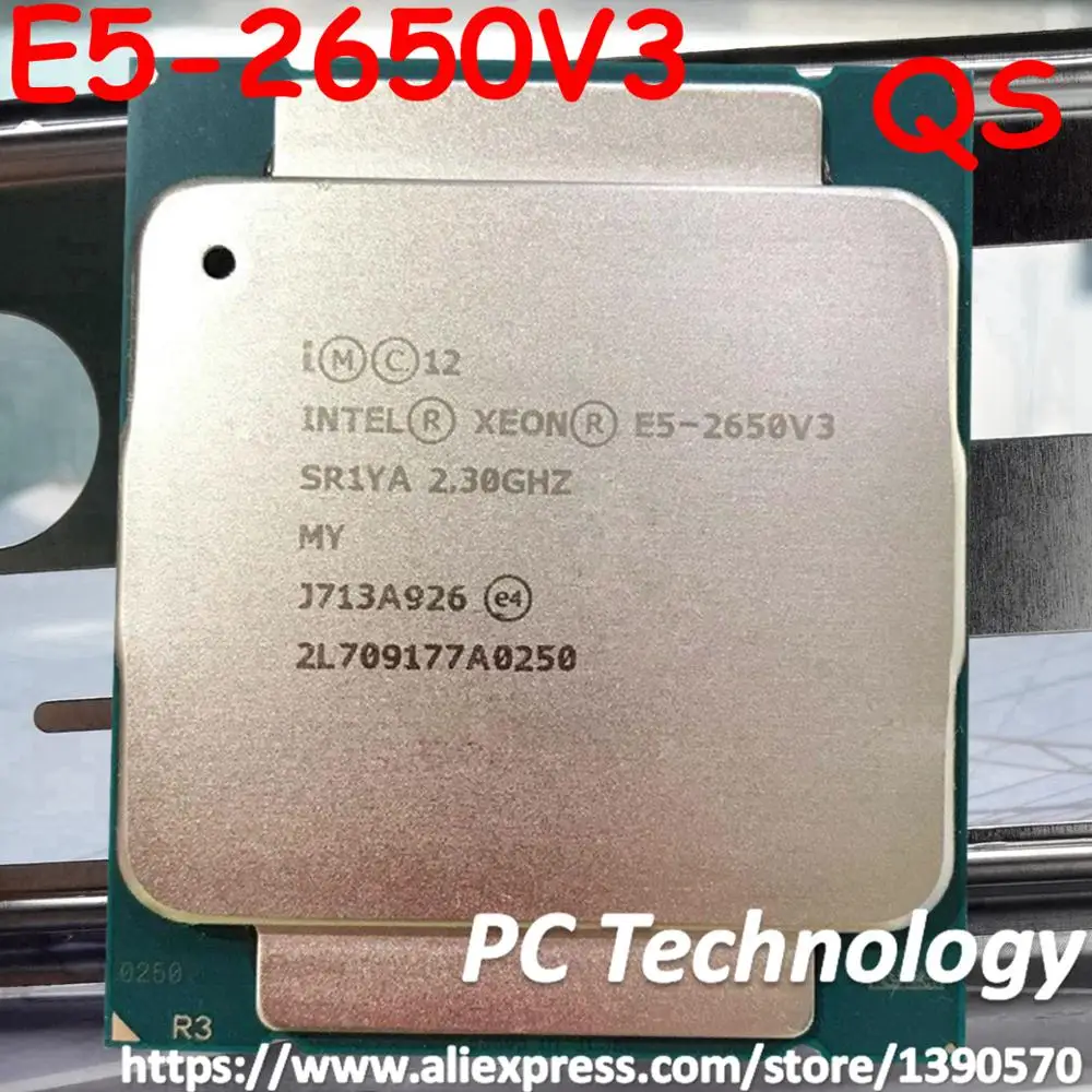 Оригинальный процессор Intel Xeon версия QS 2 3 ГГц 25 м 10 ядерный E5 2650V3 V3 LGA2011 бесплатная