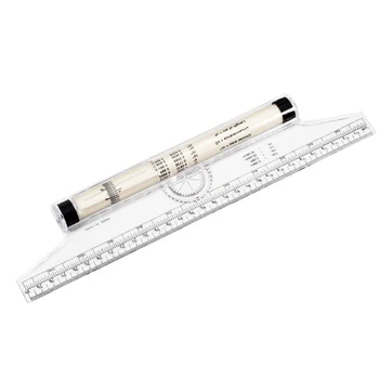 

30cm Angle Parallel Ruler Universal Foot Chiban Angle Rule Balancing Scale Drawing Reglas Multi-purpose Rolling Ruler New