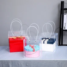 Прозрачная сумка для покупок, складная сумка-тоут, Подарочная посылка, складные сумки, сумки, 10 шт., Прозрачный цветочный мешок для хранения