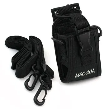 

MCS20A Universal Pouch Nylon Holster Portable Solid Radio Case Holder Walkie Talkie Shoulder Hanging Accessories Elastic Band