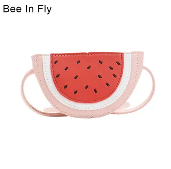 

Girl Kawaii Watermelon PU Stap Bag Mini Crossbody Shoulder Bag Circular Wristlets Bag Party Purses Small Money Pocket Wallet