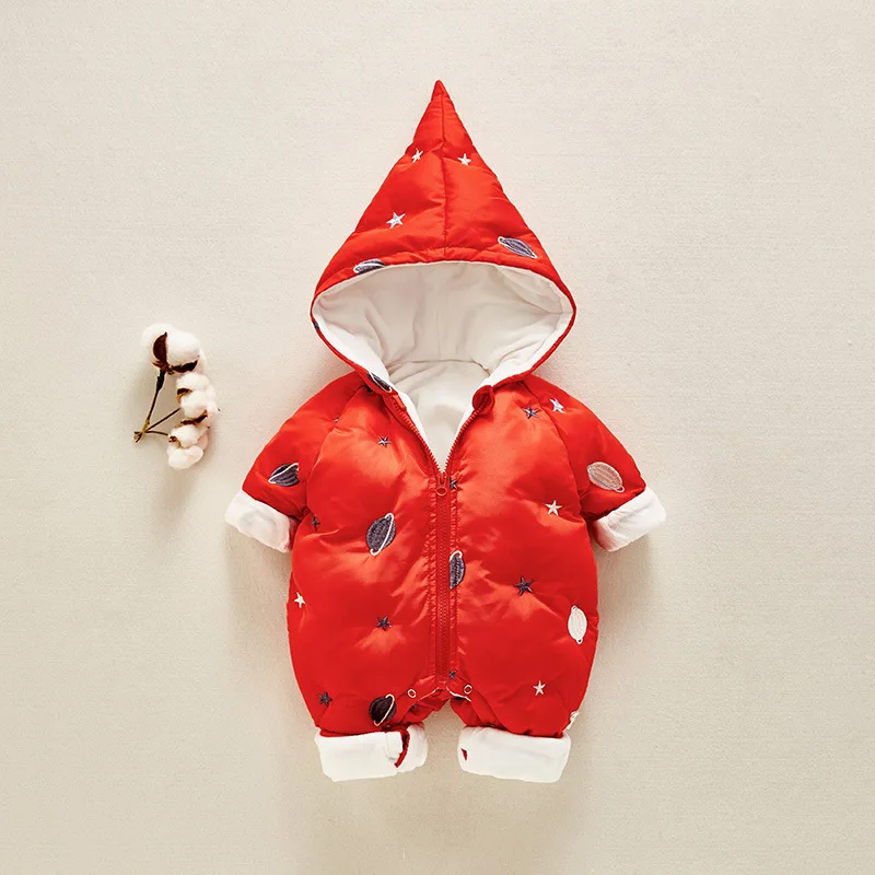 HYLKIDHUOSE комбинезоны для новорожденных; коллекция года; зимние комбинезоны для маленьких мальчиков и девочек; теплые утолщенные уличные детские пальто с капюшоном