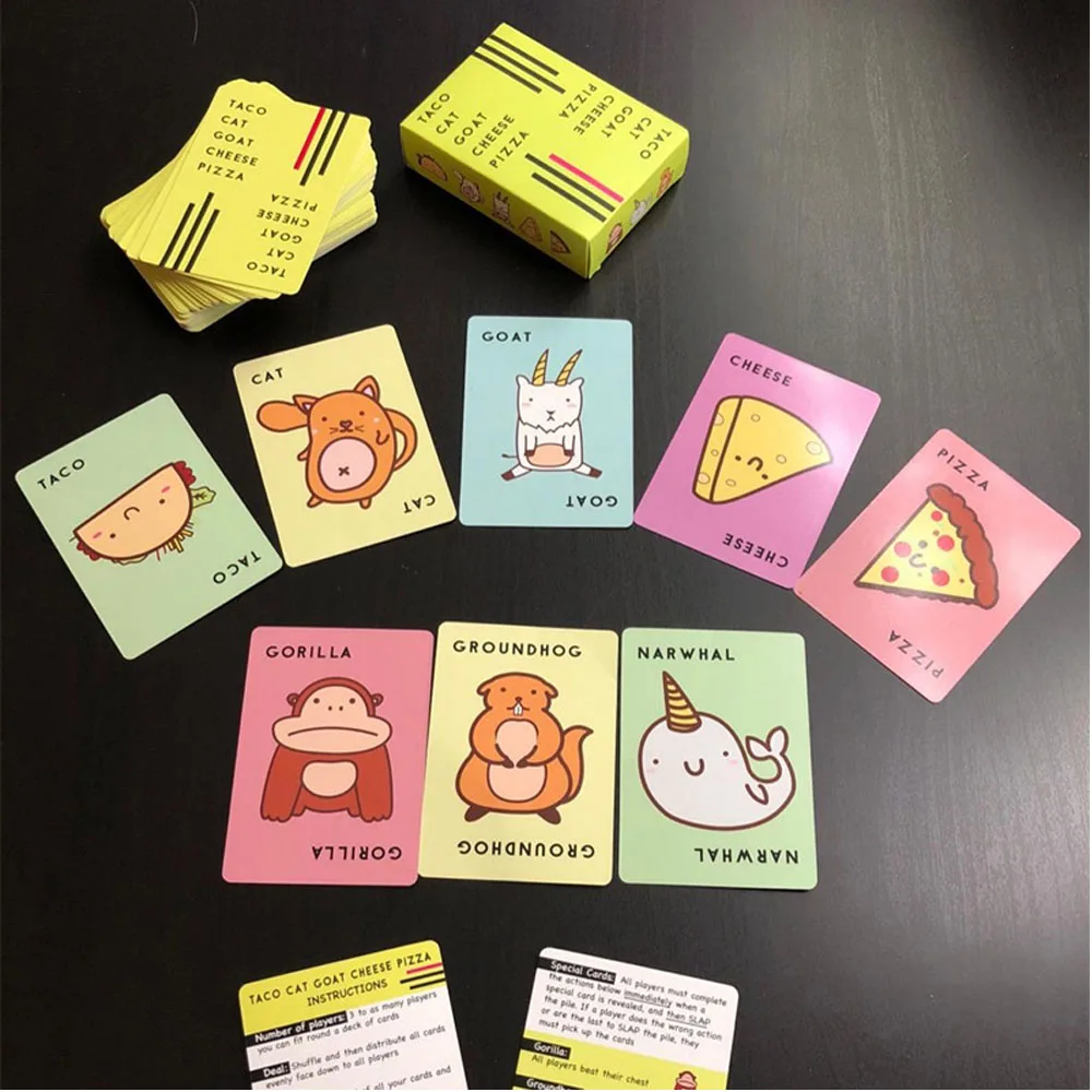 Taco Cat Goat Cheese Pizza Board Game English Playing Card Game Kids Family Party Card Children Gift Game Entertainment Games