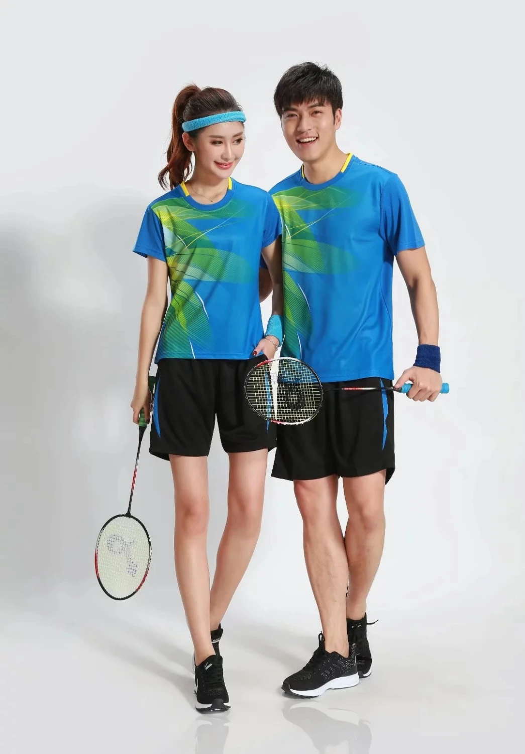 Костюм для бадминтона, футболки и шорты, быстросохнущая впитывающая пот Спортивная футболка с короткими рукавами для тенниса для мужчин и женщин L987SHC