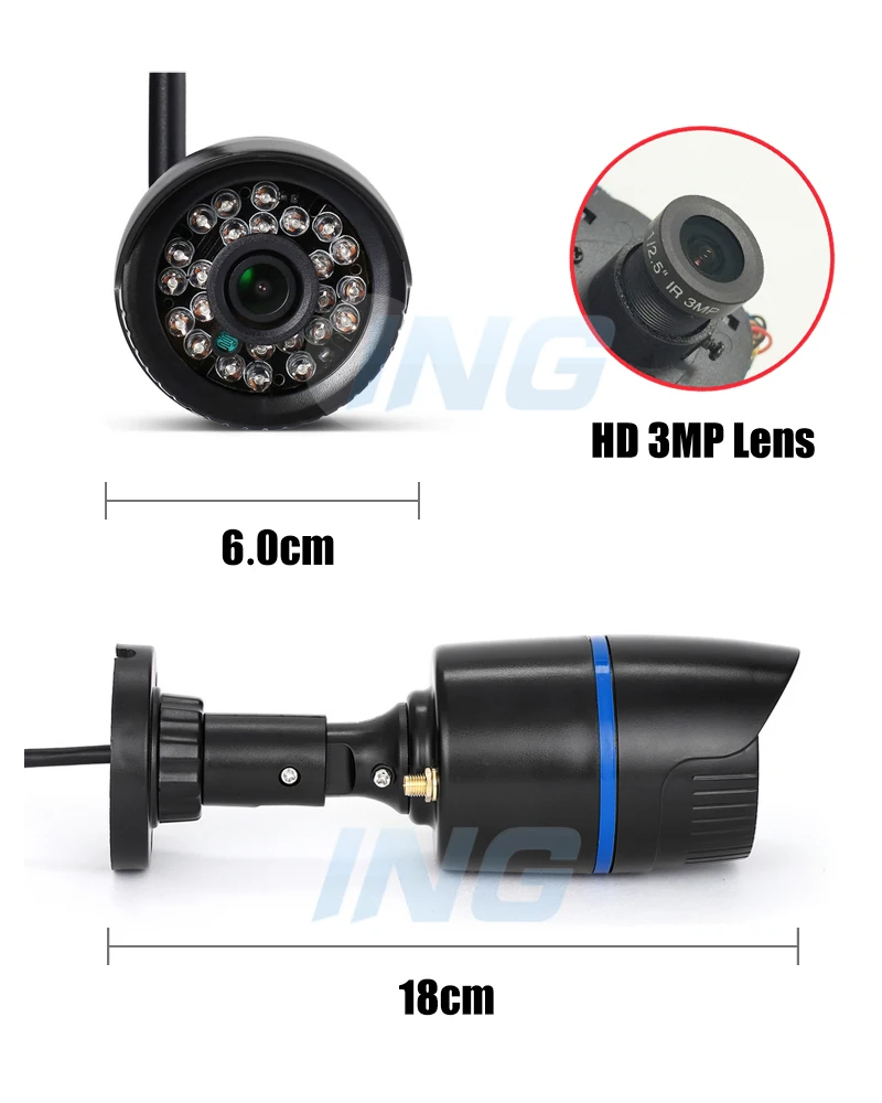 XMeye 1080P Wifi IP Camera Outdoor Waterproof 24LED Night