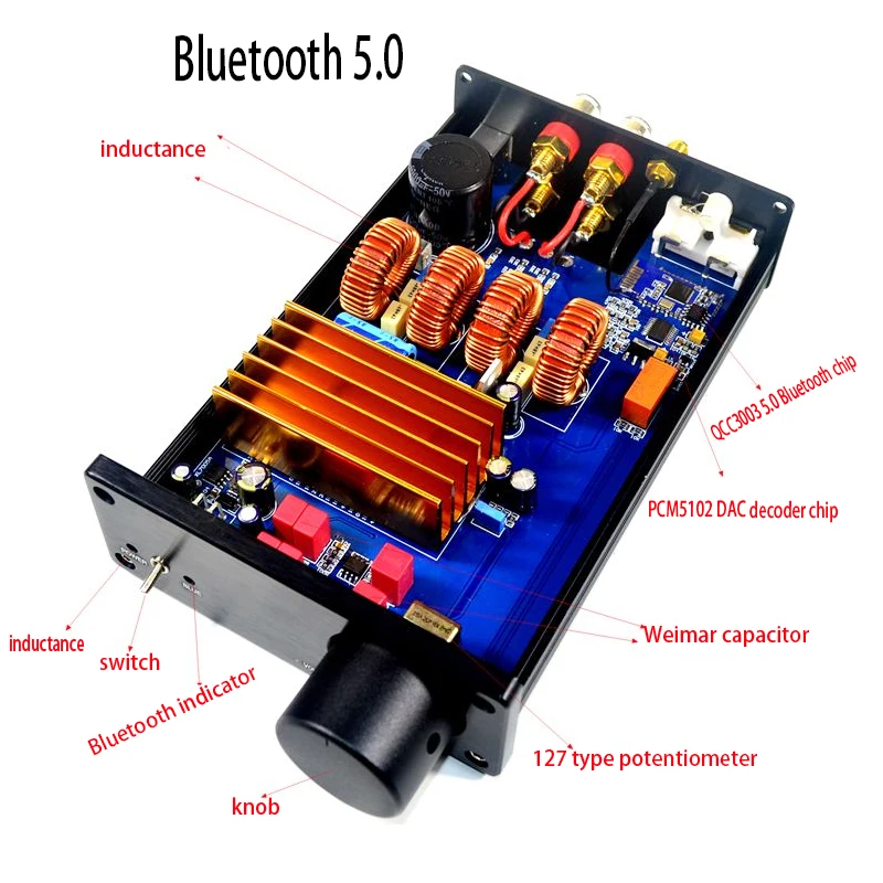 KYYSLB 325 Вт* 2 DC30~ 48 В TPA3255 4,2 5,0 Bluetooth усилитель QCC3003 Высокая мощность стерео цифровой класса D ЦАП усилитель декодирования