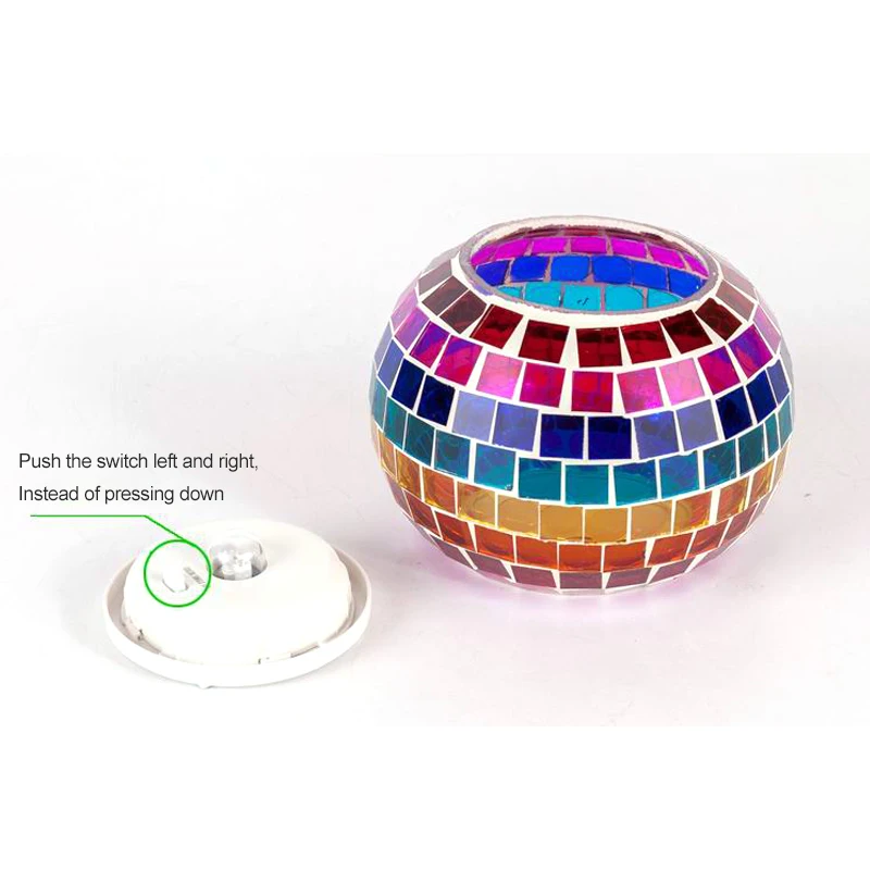 RGB из мозаичного стекла на солнечной батарее шар светодиодный свет сада красочная Солнечная настольная лампа мозаика Солнечная баня многоцветная Ночная лампа