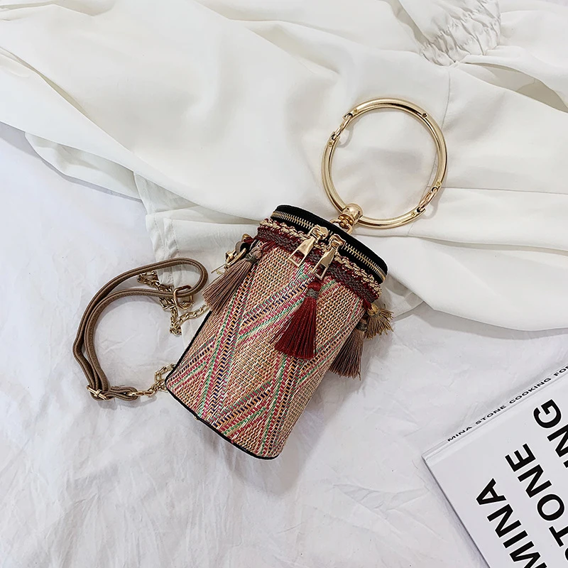 Рисунок 2 - Женская плетеная Сумка-ведро в этническом стиле