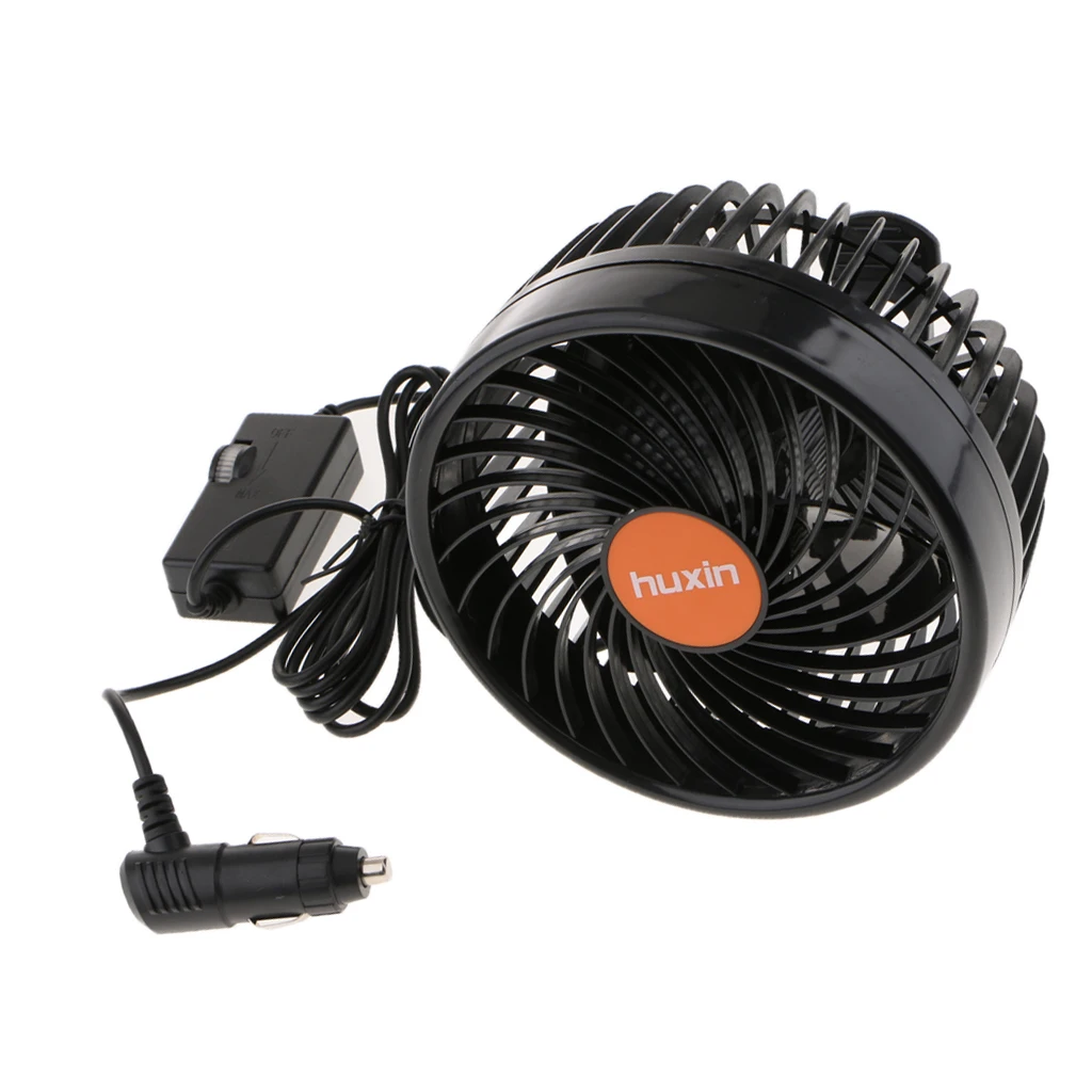 6'' 24V Car Dash Windshield Electric Fan Cooling System Cooler Strong Wind Stepless Speed Regulation