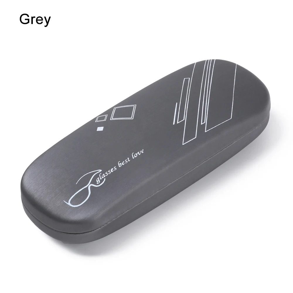 Fashion Unisex Glasses Box Portable Leather PU Myopia Glasses Case Eyewear Protector Sunglasses Reading Eyewear Case Containers - Цвет: grey