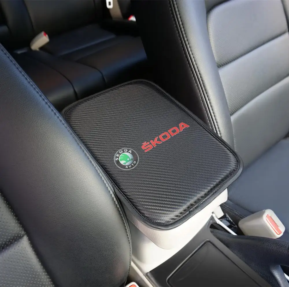 1PCS Car Armrest Pad Covers Auto Seat Armrests Storage Protection Cushion for Skoda Octavia A5 A7 RS Fabia Superb Styling | Автомобили и