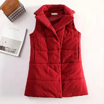 

Plus size cotton sleeve women loose jackets A-line 2020 new casual ladies winter wine army green black vest coats female tops