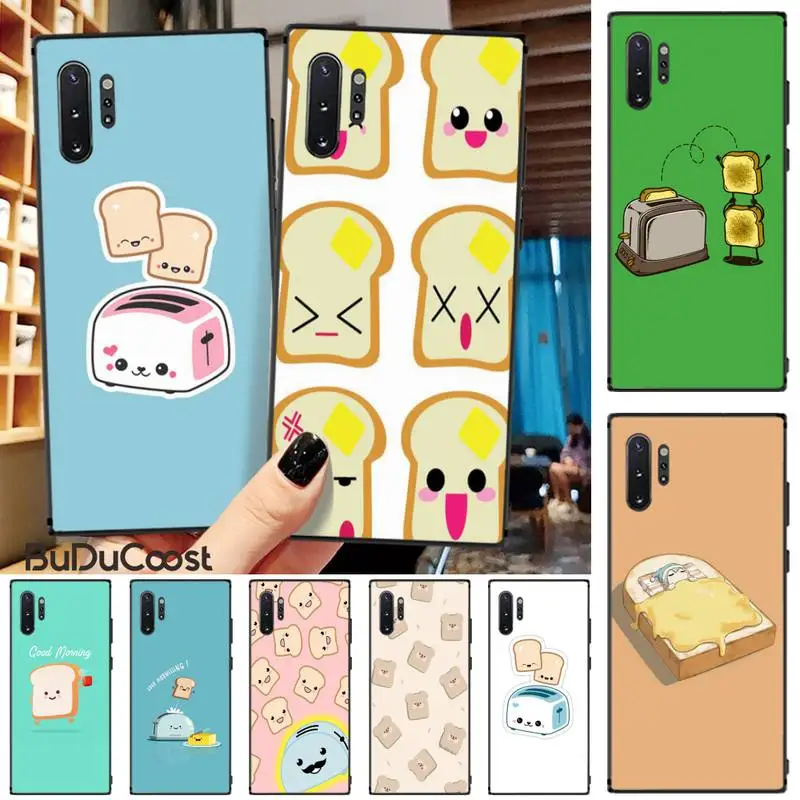 

Jomy INS simple cute toast bread bunny Coque Shell Phone Case For Samsung Galaxy Note3 4 5 7 8 9 10 Pro M10 20 30 A3 2 310 6 7