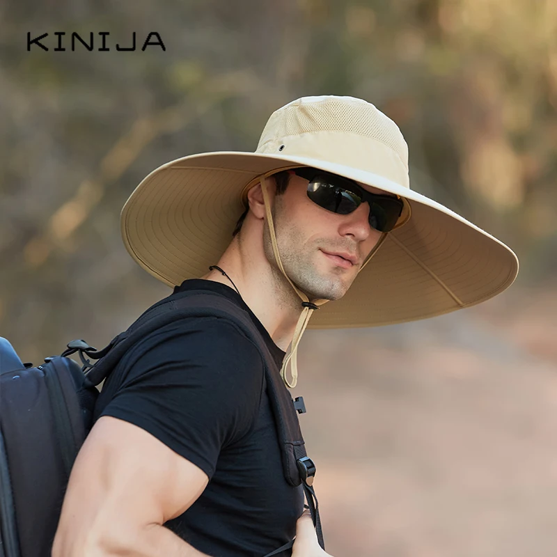 Large Brim sun hat Bucket Hat Quick drying UV Protection hat Summer Men