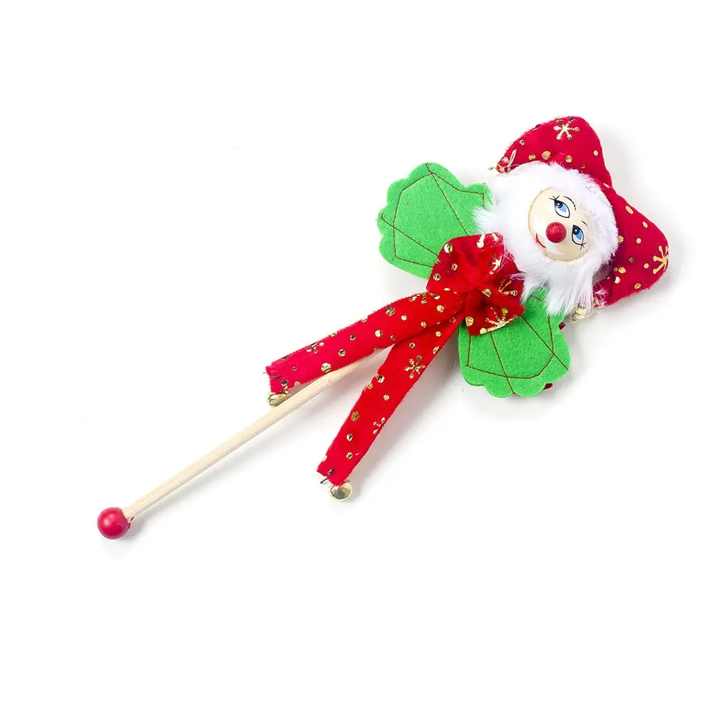 Christmas Decorations Non-woven Rocking Bells Christmas Toys Wooden Christmas Toys Children's Gifts - Цвет: Мятно-зеленый