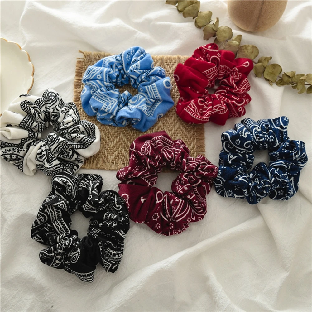 6 Colors Scrunchie Women Girls Elastic Hair Rubber Bands Accessories Gum For Women Tie Hair Ring Rope Ponytail Holder Headdress