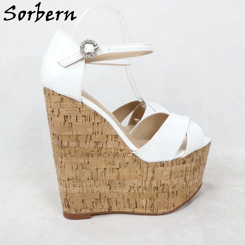 Sorbern Putih Cross Tali Slingback 