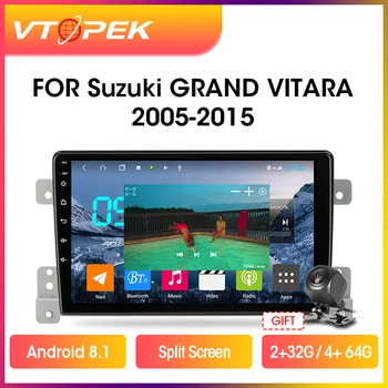 

Vtopek 9" 2.5D 4G+WiFi 2din Android Car Radio Multimedia Video Player GPS Navigation For Suzuki Grand Vitara 2005-2015 Head Unit