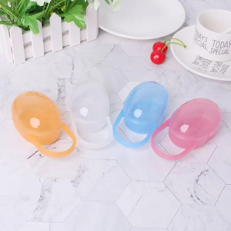 Baby Nipple Container Box Plastic Pacifier Case Soother Cases Organizer Storage Portable