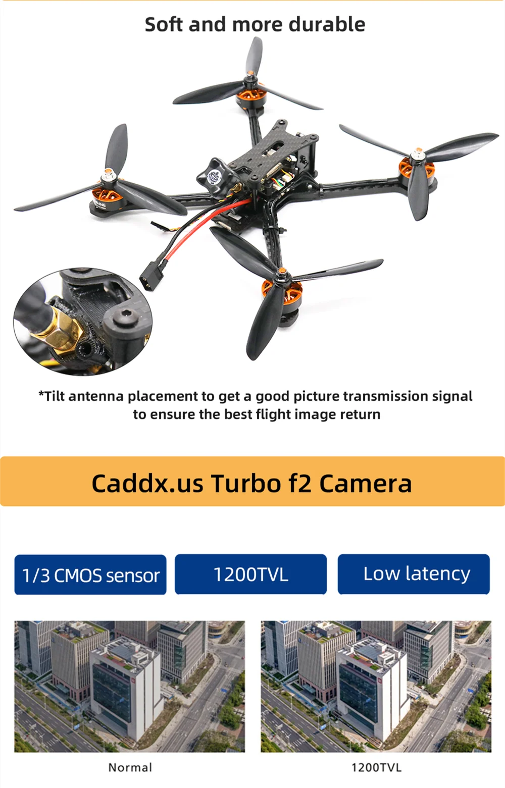 Eachine Tyro119 250 мм F4 OSD 6 дюймов 3-6S DIY FPV гоночный Дрон PNP w/Caddx Turbo F2 1200TVL камера