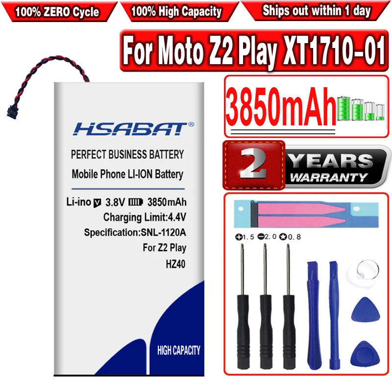 Аккумулятор HSABAT HZ40 3850 мАч для Motorola MOTO Z2 Play двойная SIM карта Аккумуляторы