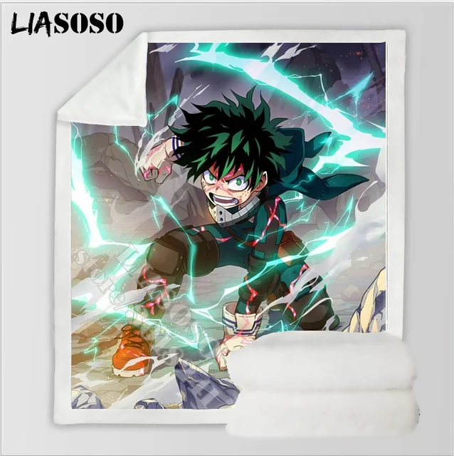 My Hero Academia Blanket 3D Print Anime Adult Fleece Quilt Teens Travel Sofa Keep Warm Child Throw Plush Blankets Bedspread B13 24