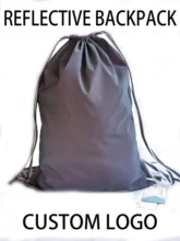 

Sports Waterproof Drawcord New Fashion Reflective Backpack Custom LOGO