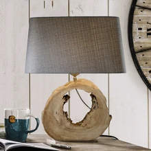 Вернуться к природе натуральное дерево настольная лампа с коричневым тканевым абажуром светодиодный Nordic светодиодный настольная лампа для Спальня Гостиная номер Cafe Hotel