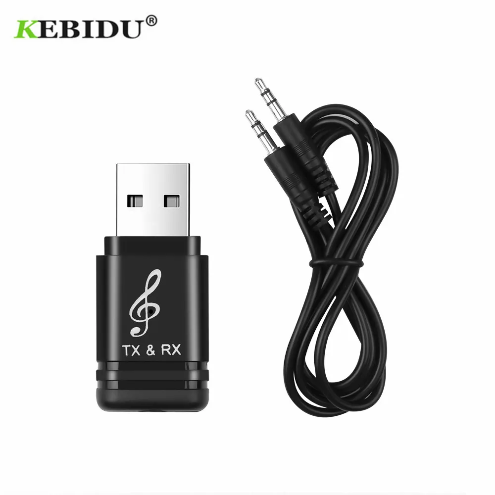 

KEBIDU Bluetooth 5.0 Receiver Transmitter HIFI Stereo 3.5mm AUX Bluetooth Receiver Adapter For Car Speaker Transmitter for TV