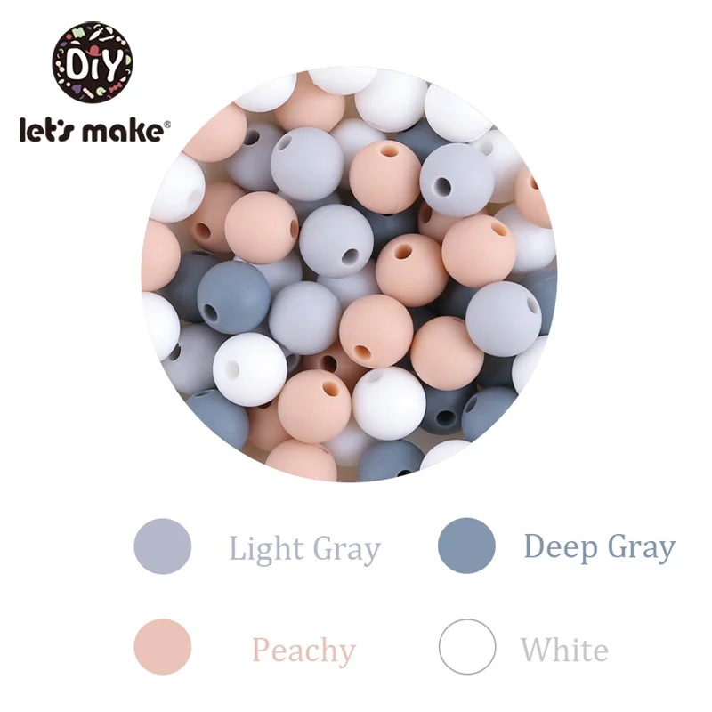 peachy series Let'S Make 100 шт. Прорезыватели для зубов 9 мм крошечные стержни для детской кроватки мобильное постельное белье Прорезыватели для зубов игрушки Детские Силиконовые Детские игрушки грызунки - Цвет: peachy series