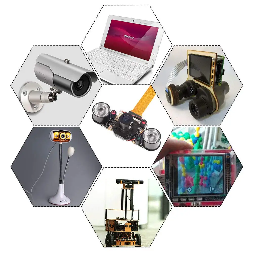 Raspberry pi 2 3 Модель B+ Zero W камера ночного видения 5MP OV5647 веб-камера видео 1080p 2 шт инфракрасный светодиодный автоматический ИК-вырез