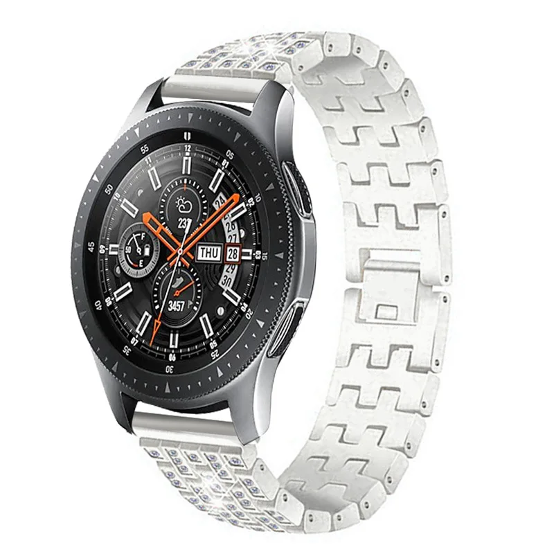 Galaxy Watch 42 мм 46 мм ремешок 20 мм 22 мм петля Алмазный ремешок из нержавеющей стали полосы для samsung Galaxy 42 мм 46 мм Smartwatch