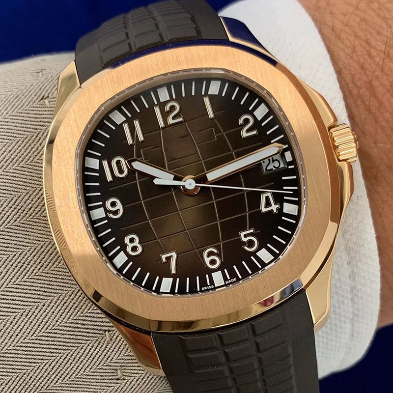 2 Розовое золото, нержавеющая сталь, автоматические механические pp NAUTILUS AQUANAUT 5167, дизайнерские patek мужские часы, Топ бренд, роскошные часы, наручные часы - Цвет: 2